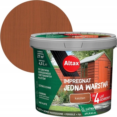 ALTAX Jednovrstvá impregnace 4,5L kaštanová na dřevo a betonu