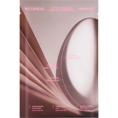 Mediheal Retinol Collagen Ampoule Lifting Mask Spevňujúca maska na tvár 1 ks 30 ml