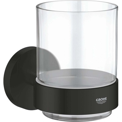 GROHE Essentials Držiak kefiek a pasty matné sklo/matná čierna 1022562430
