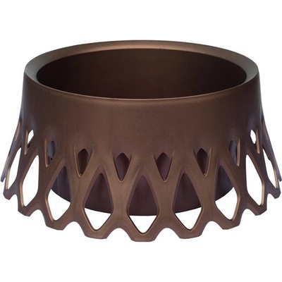 Kvetináč na hrob UH o300mm ROSETA bronz. výška 155mm samozavlažovací misa