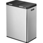 EKO-Europe Кош за разделно събиране на отпадъци EKO ESSENTIAL TOUCH с докосване (2 х 30 л) - хром мат (EKO 917260 - Matt s/s)