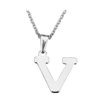 Šperky4U Ocelový řetízek s přívěškem iniciála "V" OPD0090-V