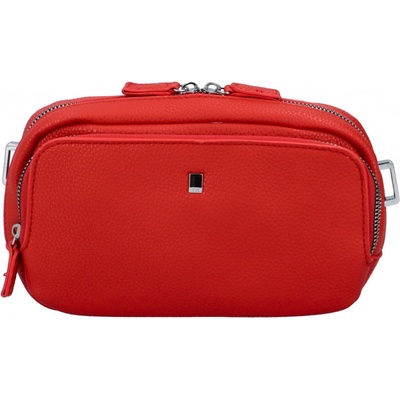 Menší dámská koženková crossbody Bobby červená