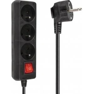 Libox power strip 3 sockets 3 m black (LB0081B-3)