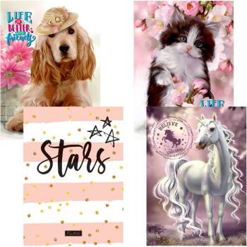 Бележник Junior A6 96 л. тв. к. ред Микс (A6 96)