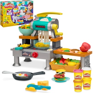 Play-Doh Sizzling Fun Kitchen, play set with realistic cooking sounds, more than 25 play snacks for kneading, for children to knead and play, ages 3 and up - G23095L0 (G23095L0)