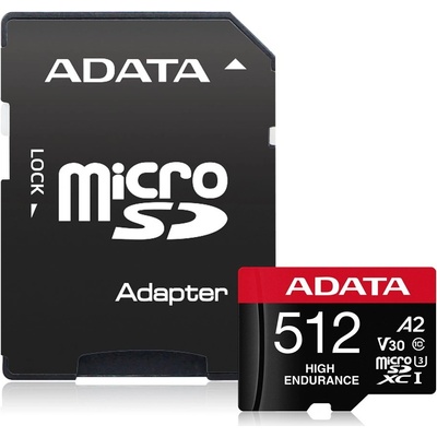 Adata MicroSDXC 512GB High Endurance AUSDX512GUI3V30SHA2-RA1