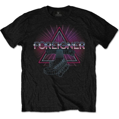 Foreigner tričko Neon Guitar čierne