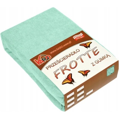 KARO Froté prostěradlo s gumou pistáciové 140x200