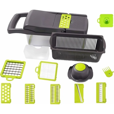 Verk 07062 Multifunkční kráječ na ovoce a zeleninu - šedo-zelený