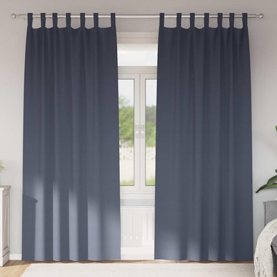 vidaXL Завеси за затъмняване с пръстени 2 pcs Антрацит 260 x 140 см (4107562)