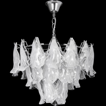 Venti Пендел 4xE27/60W/230V Ø 40 см лъскав хром/бял (VE0557)