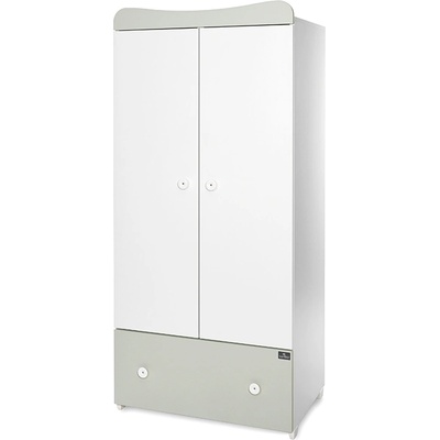 Lorelli Детски двукрилен гардероб Lorelli - Exclusive, Бял/Milky Green (10170120040)