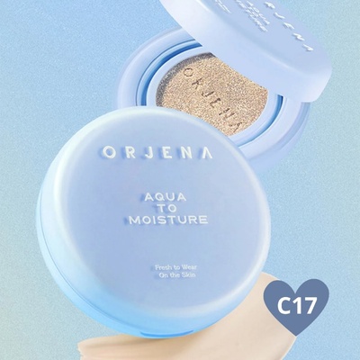 Orjena Aqua To Moisture Cushion SPF50+PA+++ C17 cool IVORY Hydratační SPF make-up 14 g