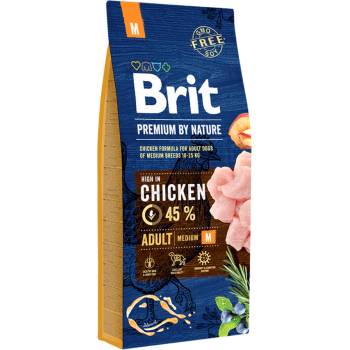 Brit Premium by Nature Adult M - За средни породи с 45% Пилешко
