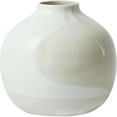 Jars Kameninová váza Nefle Les Vases, 17 cm, biela s popolavým efektom JA964804