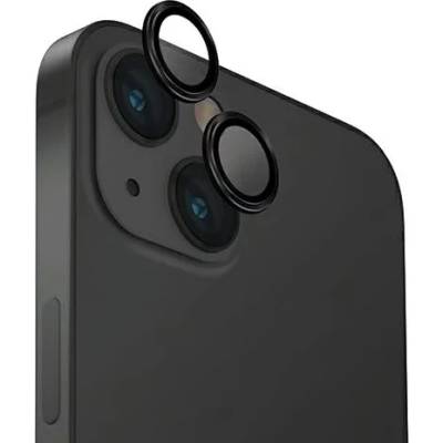 Uniq Optix Aluminum Camera Lens Protector iPhone 15 6.1" / 15 Plus 6.7" midnight black glass for camera lens with applicator (UNIQ-IP6.1-6.7(2023)-ALENSBLK)