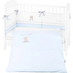 KikkaBoo Бебешки спален комплект с бродерия 2 части EU style 60/120 Dream Big Blue (41101020118) - salemax