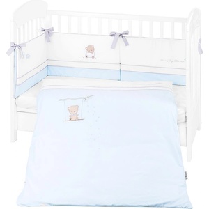 KikkaBoo Бебешки спален комплект с бродерия 2 части EU style 60/120 Dream Big Blue (41101020118) - salemax