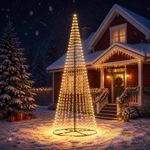 vidaXL LED Коледна Елха 385 см 1148 LED светодиода Топло бяло Желязо (42053551)