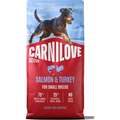 Carnilove Active Dog Made with Salmon & Turkey for Adult Small Breeds 12 kg