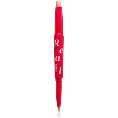 espoir Real Eye Dual Stick dlhotrvajúce očné tiene v ceruzke s rozjasňovačom 02 Peach Beam 0.5 g