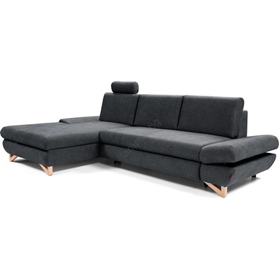 Laski Разтегателен ъглов тапициран диван avesta, l-образен, лява конфигурация, с място за съхранение, антрацит (lk0006)