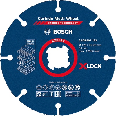 Bosch Rezací kotúč EXPERT Carbide Multi Wheel X-LOCK, 125 mm, 22,23 mm 2608901193