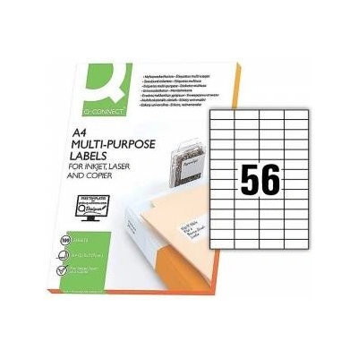 Q-Connect Universal labels Q-CONNECT, 52, 5x21.2mm, straight, white 100 pcs