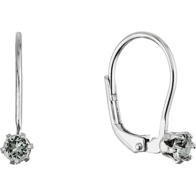 PAVONA Strieborné visiace náušnice s Preciosa krištáľom 31322.3 black diamond