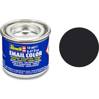 Revell Farba ENAMEL 06 Čierna térová matná Tar Black Matt RAL9021 14ml