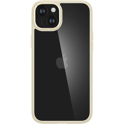 Spigen Кейс Spigen Crystal Hybrid за iPhone 15 Plus, с бежова рамка (8809896747707)