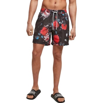 Urban Classics Бански гащета Urban classics Pattern swimming shorts - Black (Black Rose)