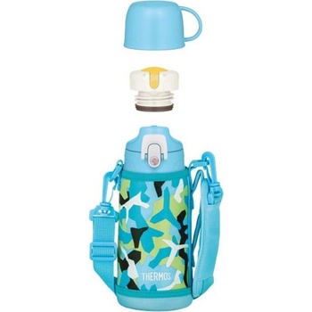 Thermos Active детски термос с 2 капачки в калъф, 600 мл, син, 4 ел (120061)