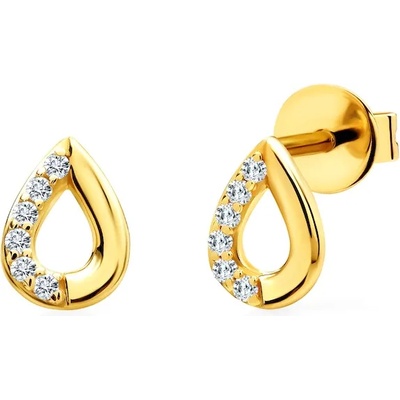 SAVICKI Обеци със сълзи: злато. диаманти