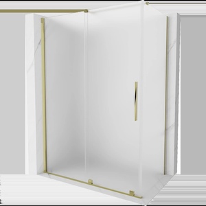 Mexen Velar плъзгаща се душ кабина 160 x 80 см, скреж, златна - 871-160-080-31-50 (871-160-080-31-50)