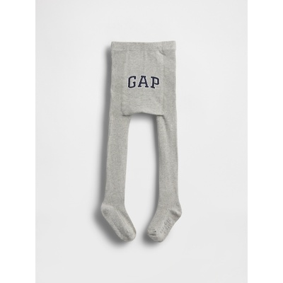 GAP Бебешки чорапогащник с лого GAP GAP | Siv | Момчешки | 4-5 години