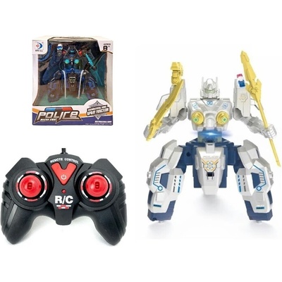 Wiky Policajný strážca robot RC s efektmi dymu 19 cm náhodný