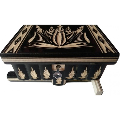 Magic Puzzle Box Кутия за бижута Дървена кутия за изненада с пъзел с вълшебна отваряща се поставка за пръстен (_db63452b7)