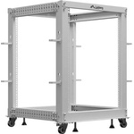 Lanberg open rack 19" 15U 600x600-1100 adjustable, grey (OR01-6115-S) - TechnoGear
