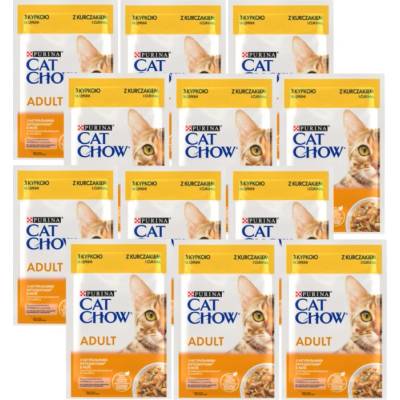 PURINA Cat Chow Adult Kuře a cuketa 12x85 g