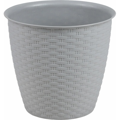 DOCHTMANN Květináč rattan 25 x 23 cm, sivý