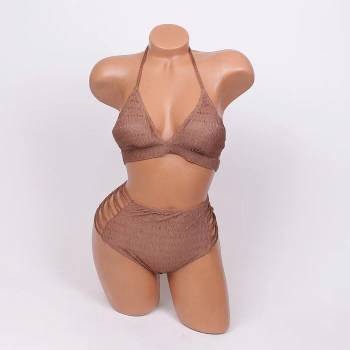 Image 1 of Стилен дамски бански в кафяво - чашка b