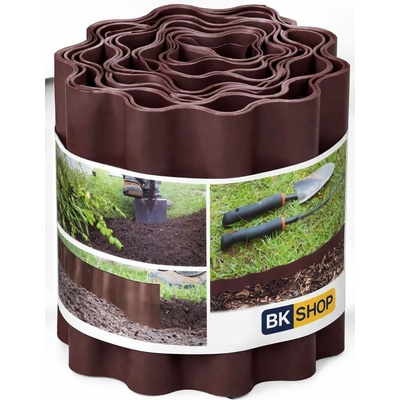 BRADAS Plastový obrubník - okraj trávníku hnědý 9mx200mm