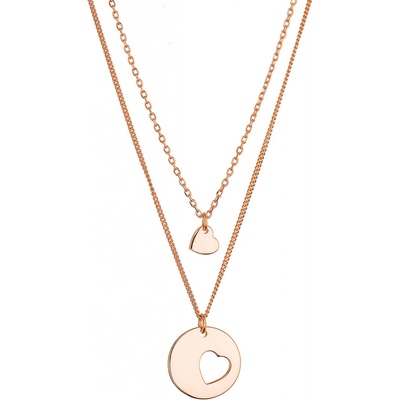 Pavona Pozlacený stříbrný set náhrdelníků pro maminku a dceru 62047 rose gold