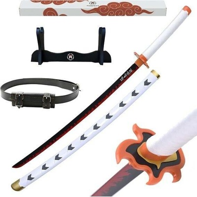 Hashiman Katana Demon Slayer - replika anime manga šavle + dřevěný stojan na meč + opasek -