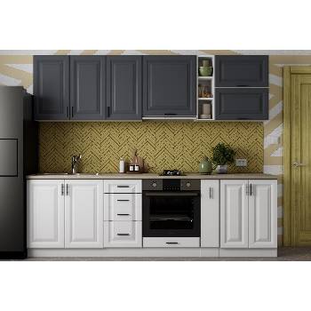 Кухня Soft Premier 7 260cm МДФ бял и МДФ бял