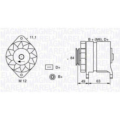 Alternátor MAGNETI MARELLI 063321044010