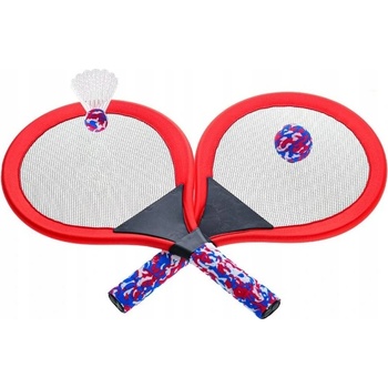 Sun Fun sada rakiet 2 ks s loptičkou a košíčkom mix farieb červená, zelená, oranžová, modrá