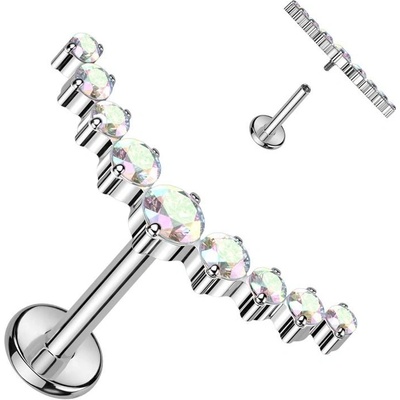 S4U Piercing do brady labreta TITAN (duhová) TIT1276-AB